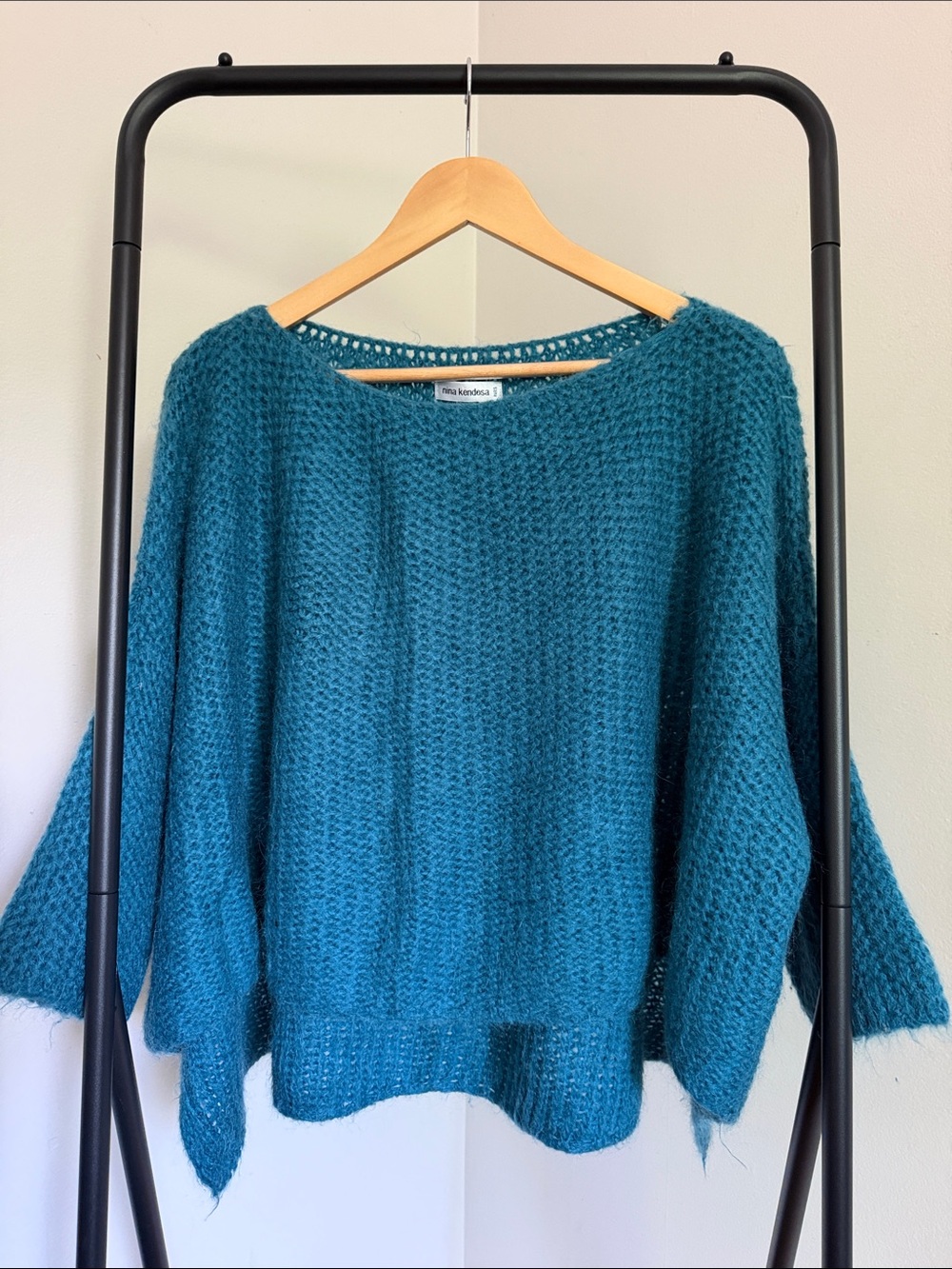 Nina Kendosa Open-Knit Oversized Sweater